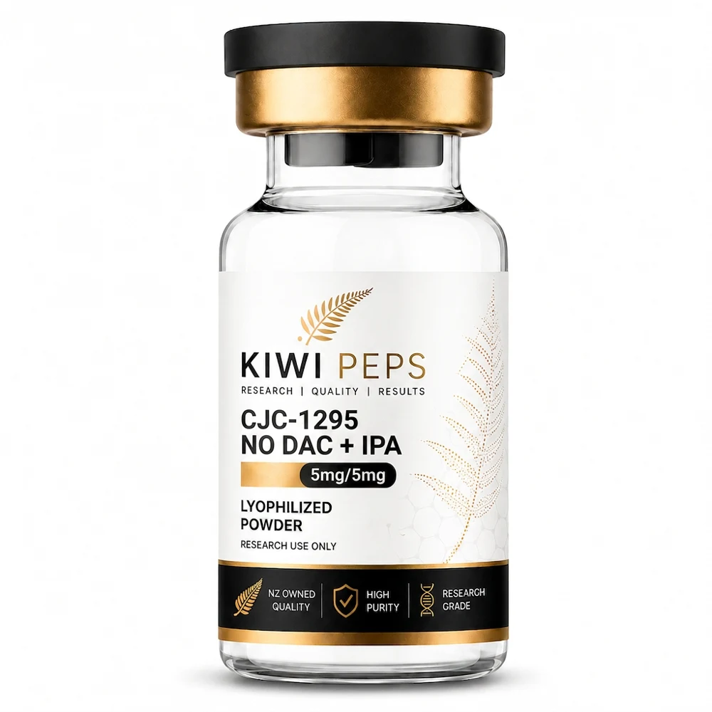 CJC-1295 NO DAC + IPA 99.00% HPLC-MS verified lyophilised research vial — Kiwi Peps NZ